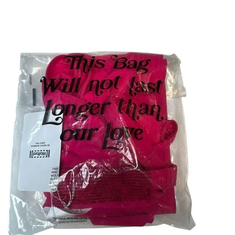 NWT Wolford Alita Sports Bra Fuchsia Pink 80B 36B